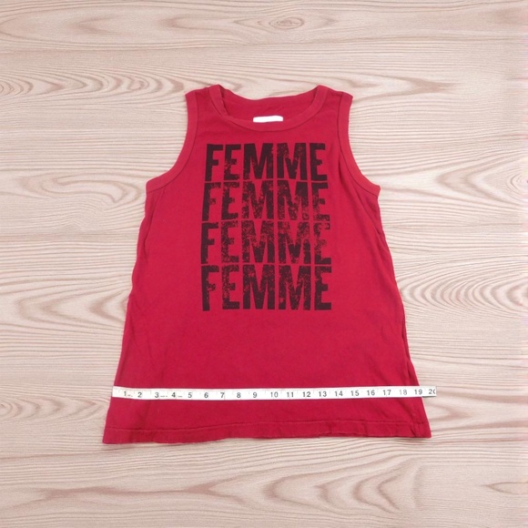 CURRENT/ELLIOTT “FEMME” Graphic Muscle Tank | Size 2 (M) | Red - Picture 3 of 6